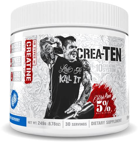 CREA-TEN by 5% Nutrition CREA-TEN 10-IN-1 CREATINE: LEGENDARY SERIES Strength, endurance, and muscle growth are also enhanced by it.